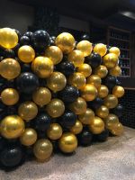 Black and Gold Bubble Wall $500 inc1 White Plinth Hire
