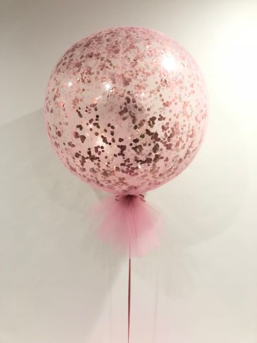 3 Foot Rose Gold With Dusty Pink Tulle $88