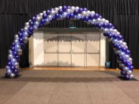 Purple &amp; Silver AIS Arch With Fairy Lights $400