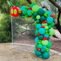 Caterpillar Garland & Mesh Wall Hire $625 INC HIRE OF 1 WHITE PLINTH, DELIVERY AND COLLECTION.