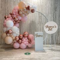 Organic Garland, Mesh Wall Hire & Sign to Keep $685 INC HIRE OF 1 WHITE PERSONALISED PLINTH EASEL HIRE, DELIVERY & COLLECTION