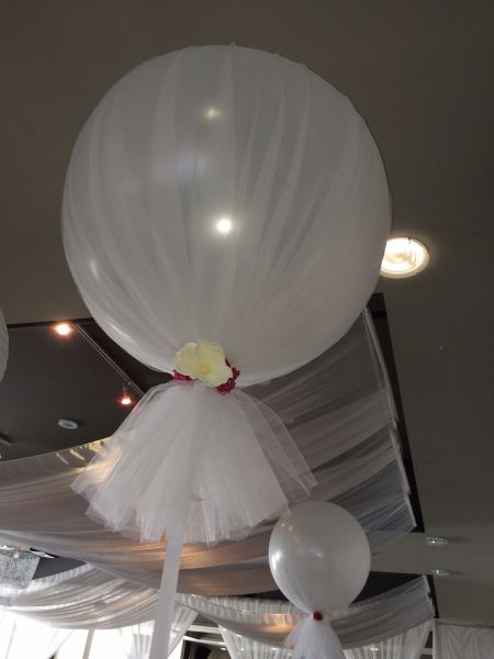 3 Foot White with White Tulle $78