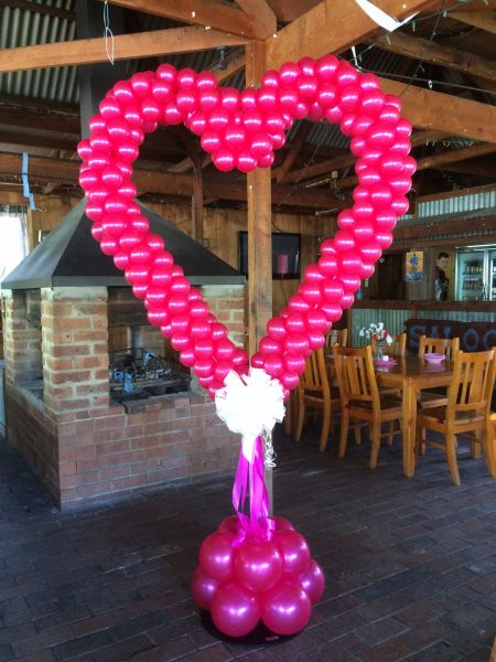 Hot Pink Heart Backdrop With a Bow $150