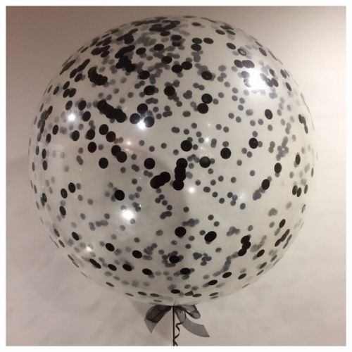 3 Foot Black Confetti $58