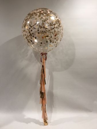 2 Foot Rose Gold Confetti & Tassels $80