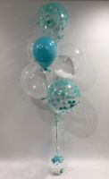 Tulle, Confetti, Feathers & Tiffany Double Bubble $155
