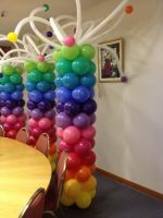 Air filled balloon columns