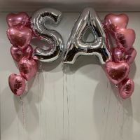 $37 per Letter & $60 per Bouquet (5 Foil Hearts)