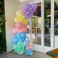 Organic Curved Column $350, Plinth Hire & Balloons $80
