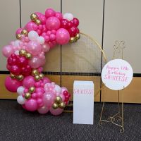 Organic Garland, Mesh Wall Hire & Sign to Keep $685 INC HIRE OF 1 WHITE PERSONALISED PLINTH, EASEL HIRE, DELIVERY & COLLECTION